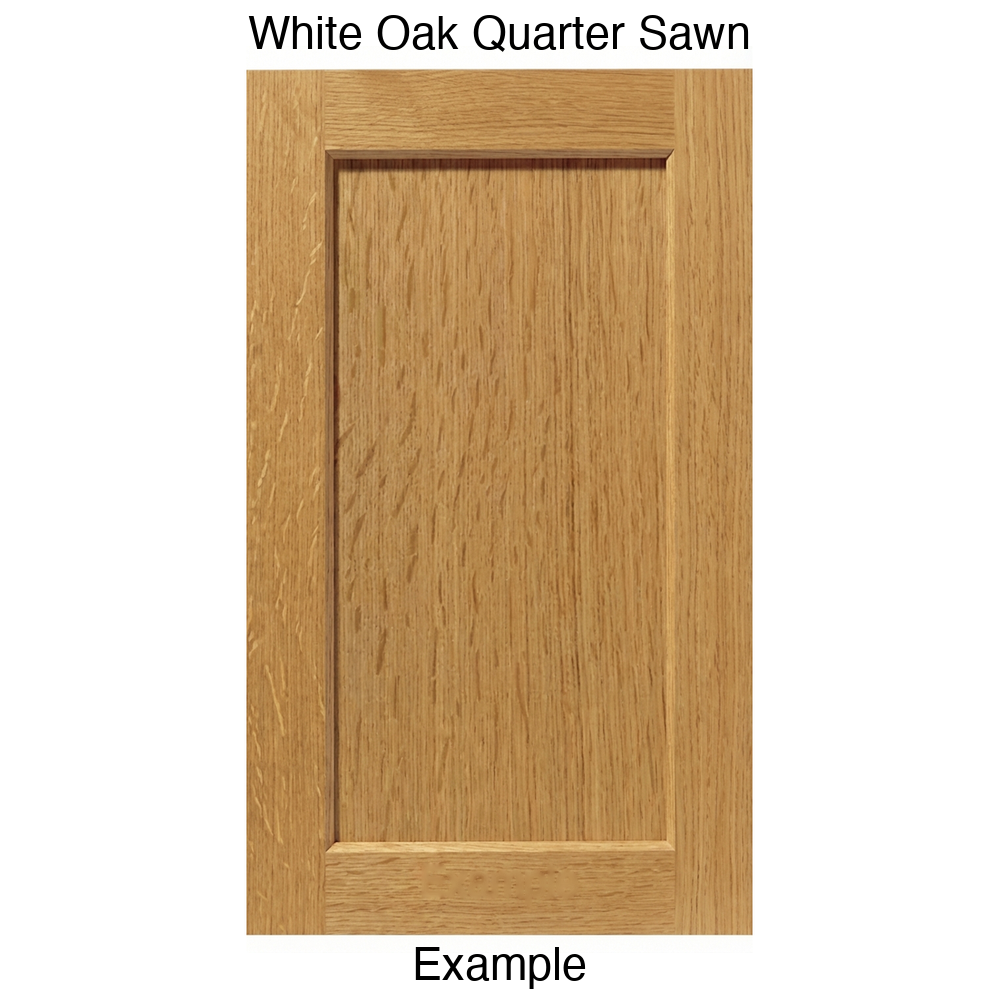 Artesia Recessed Panel Cabinet Door in White Oak Quarter Sawn