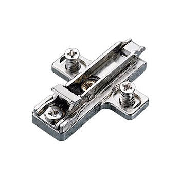 Mounting base plate for frameless cabinet hinge
