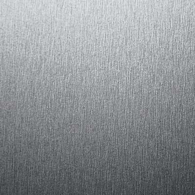 Cabinet door and drawer color sample in brushed aluminum