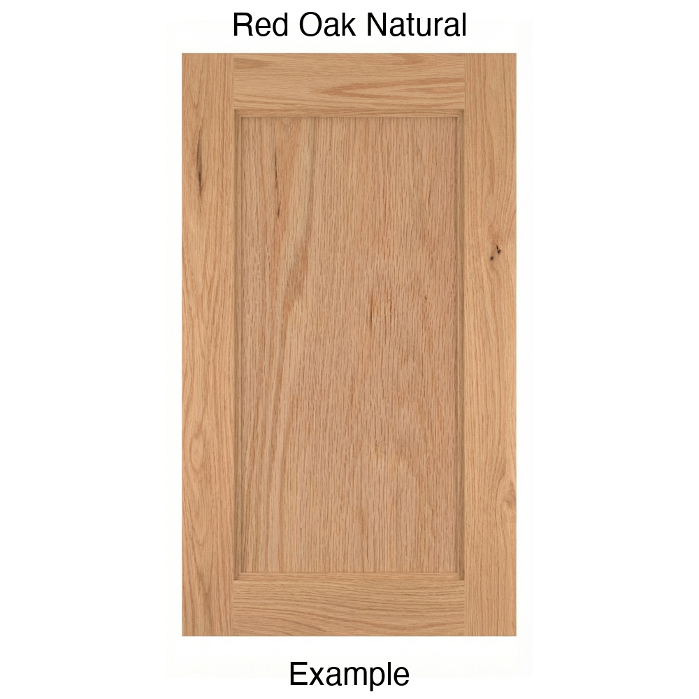 Campbell Recessed Panel Cabinet Door in Red Oak Natural