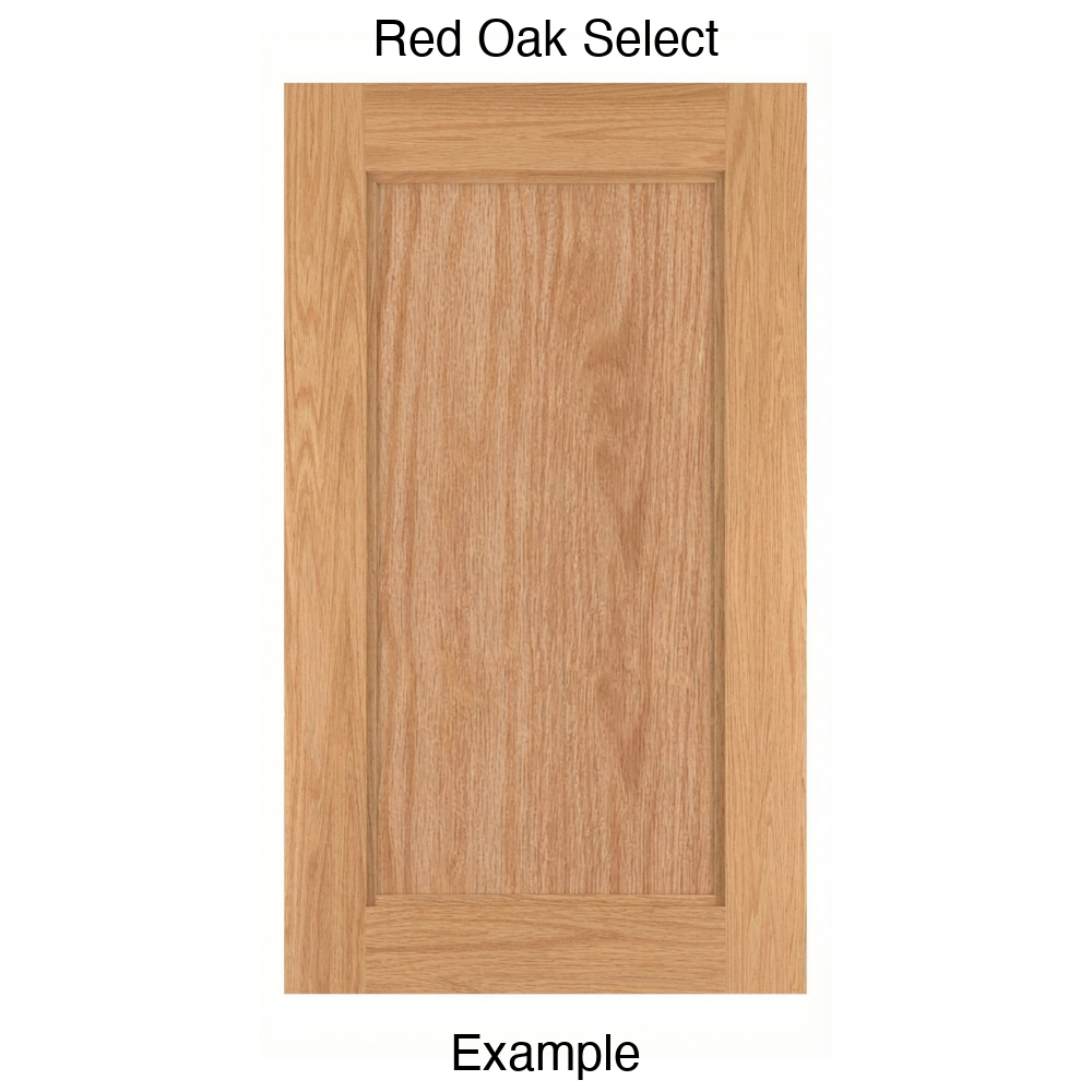 Campbell Recessed Panel Cabinet Door in Red Oak Select