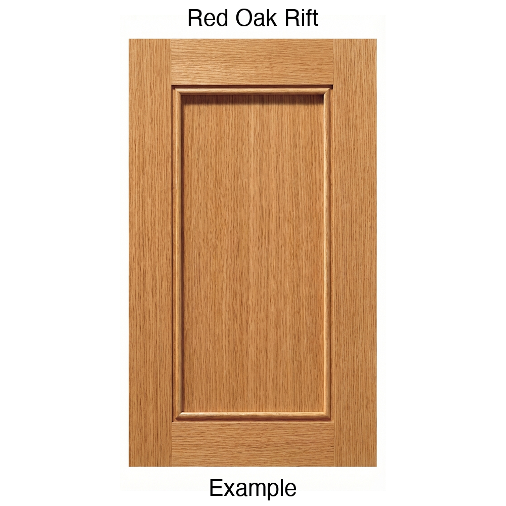Cascade Recessed Panel Cabinet Door in Red Oak Rift