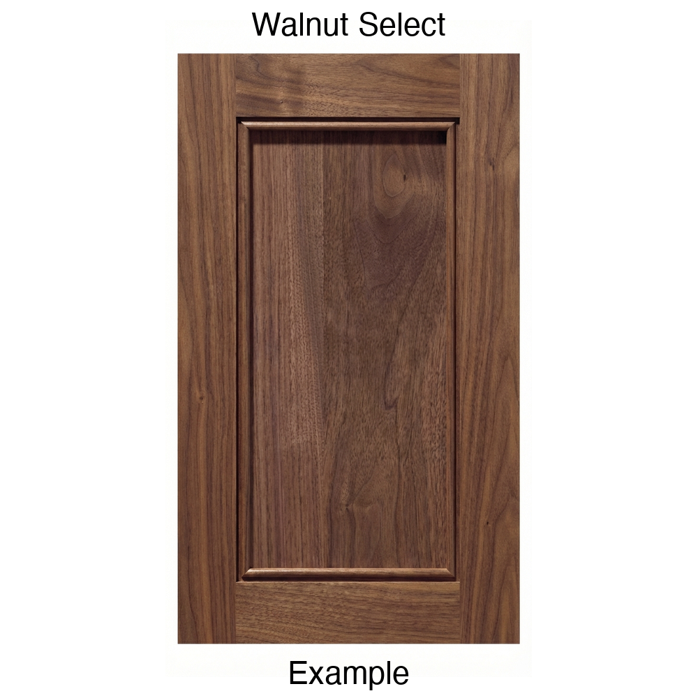 Cascade Recessed Panel Cabinet Door in Walnut Select