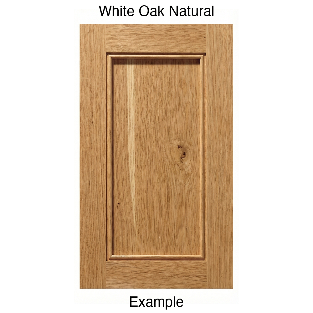 Cascade Recessed Panel Cabinet Door in White Oak Natural