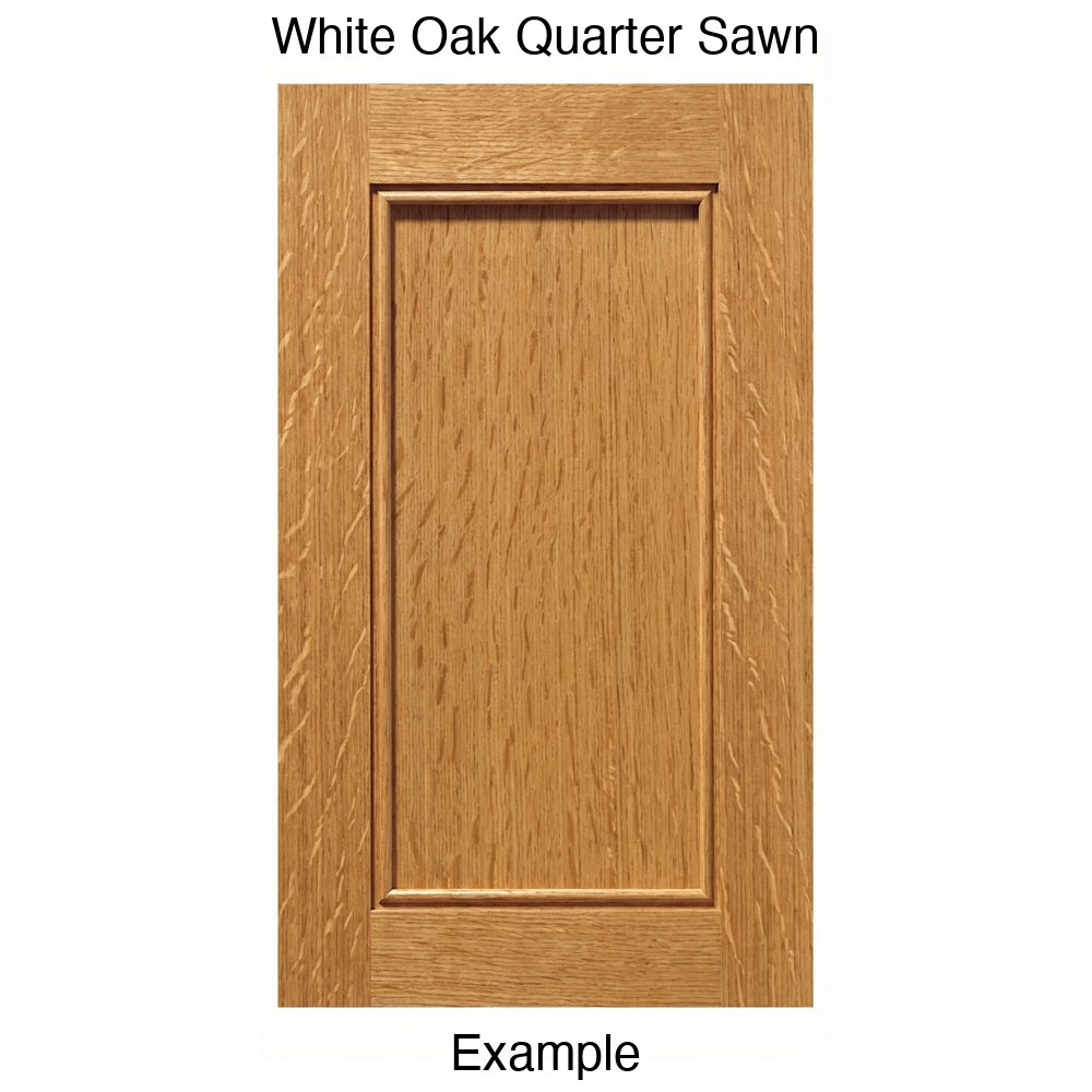 Cascade Recessed Panel Cabinet Door in White Oak Quarter Sawn