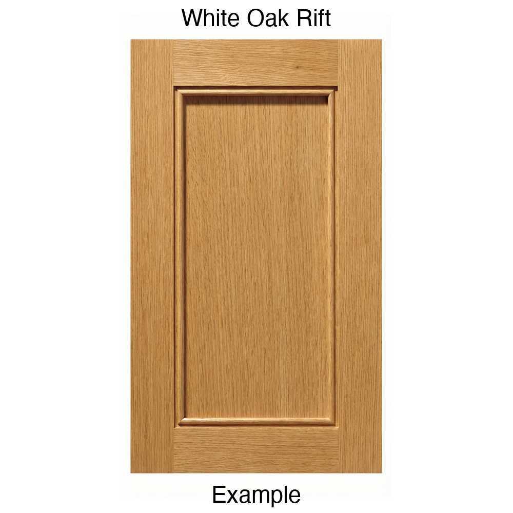Cascade Recessed Panel Cabinet Door in White Oak Rift