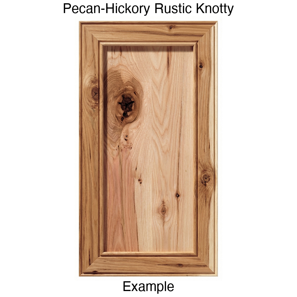 Connecticut Recessed Panel Cabinet Door in Pecan-Hickory Rustic Knotty