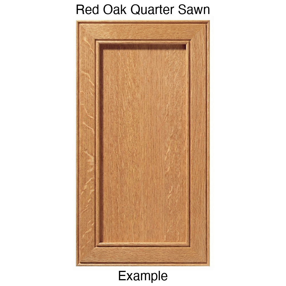 Connecticut Recessed Panel Cabinet Door in Red Oak Quarter Sawn