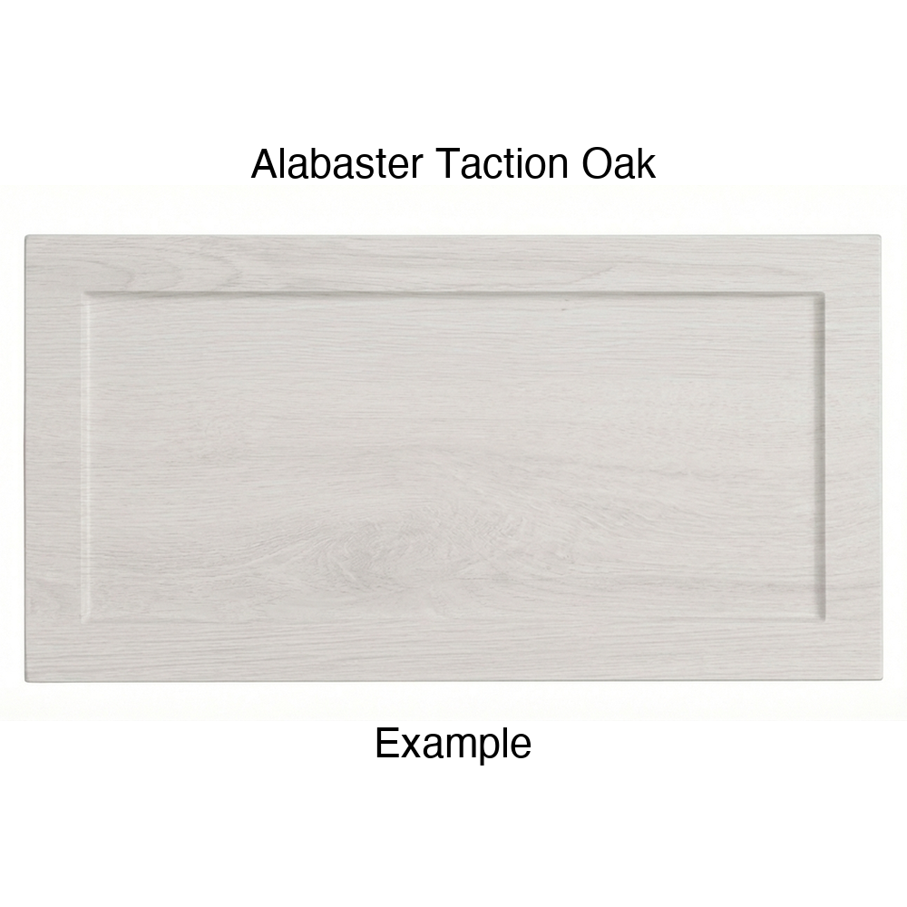 DN917 Thermofoil Drawer Front (Skinny Shaker Style), Routed, in Alabaster Taction Oak