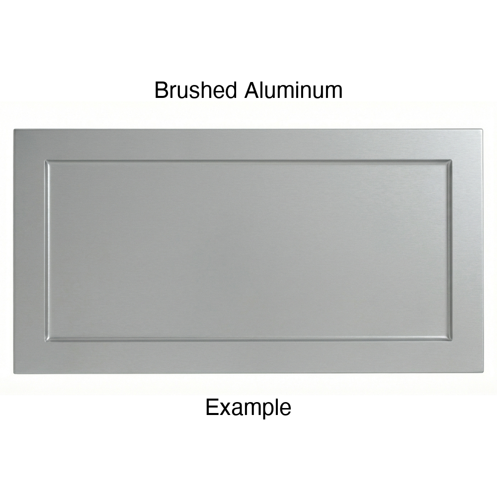 DN917 Thermofoil Drawer Front (Skinny Shaker Style), Routed, in Brushed Aluminum