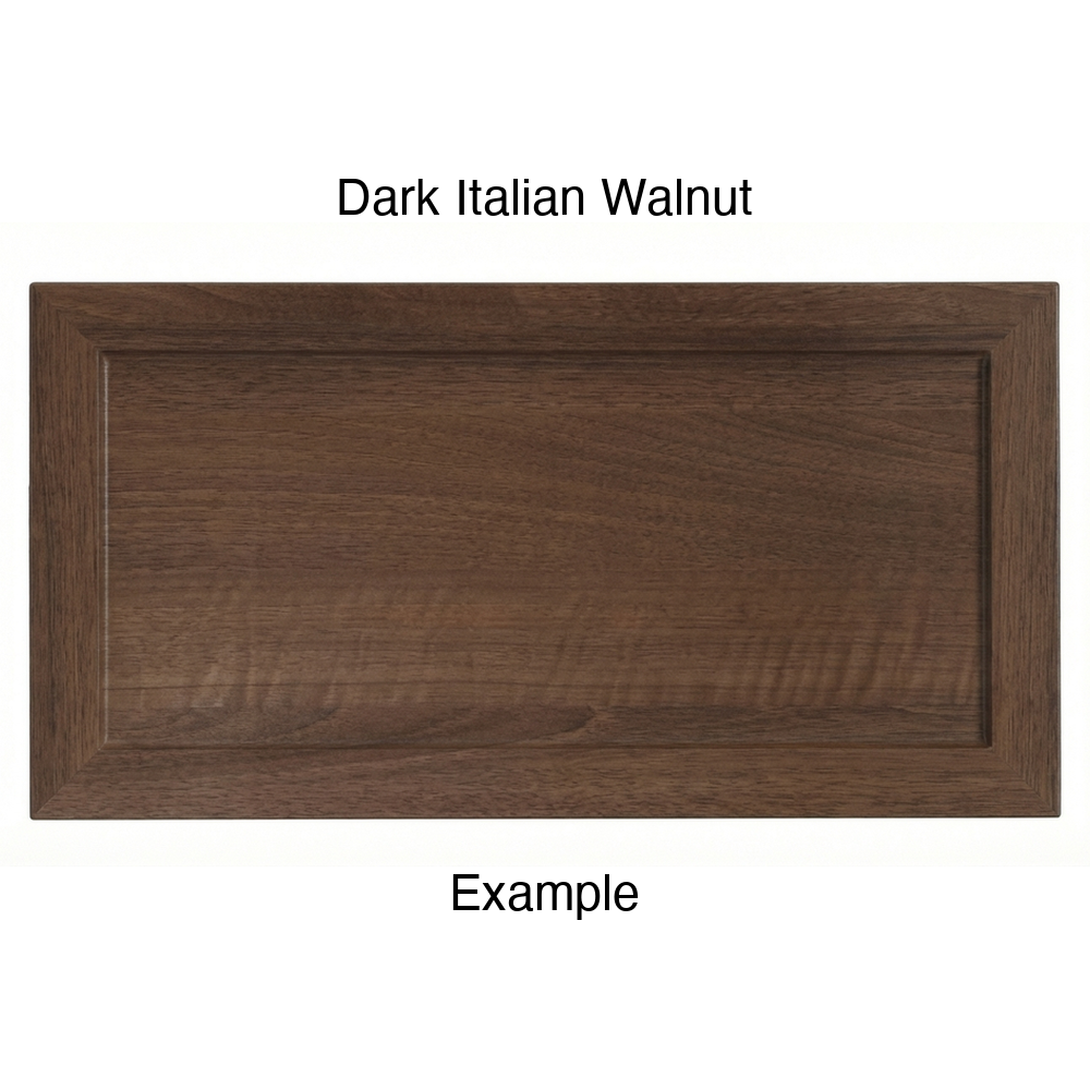 DN917 Thermofoil Drawer Front (Skinny Shaker Style), Routed, in Dark Italian Walnut