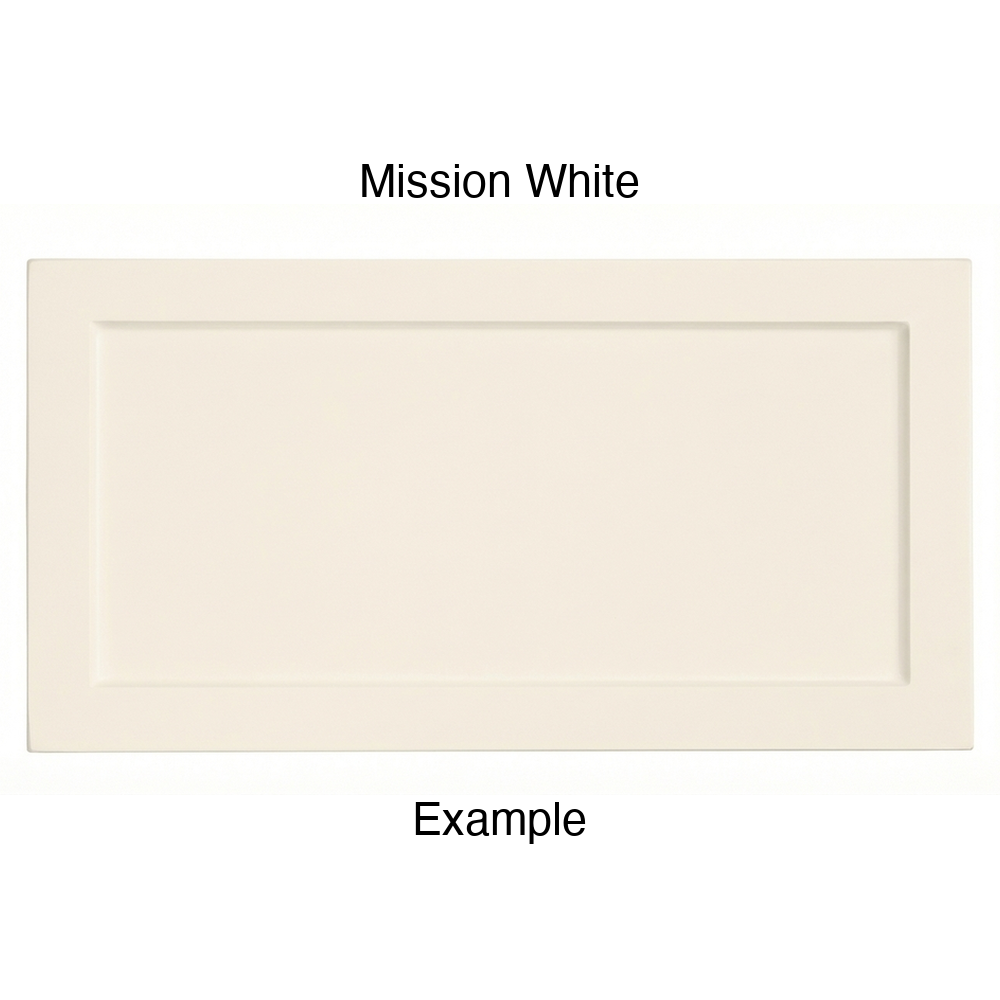 DN917 Thermofoil Drawer Front (Skinny Shaker Style), Routed, in Mission White