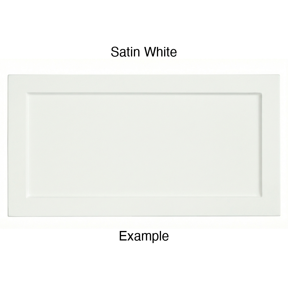 DN917 Thermofoil Drawer Front (Skinny Shaker Style), Routed, in Satin White