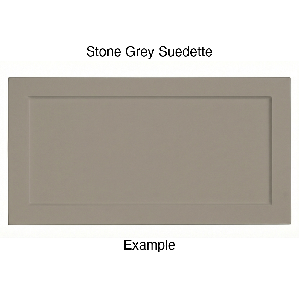 DN917 Thermofoil Drawer Front (Skinny Shaker Style), Routed, in Stone Grey Suedette