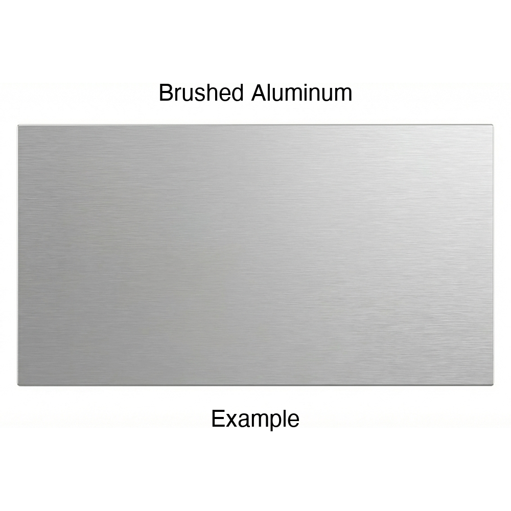 DN917 Thermofoil Drawer Front (Skinny Shaker Style), Solid, in Brushed Aluminum