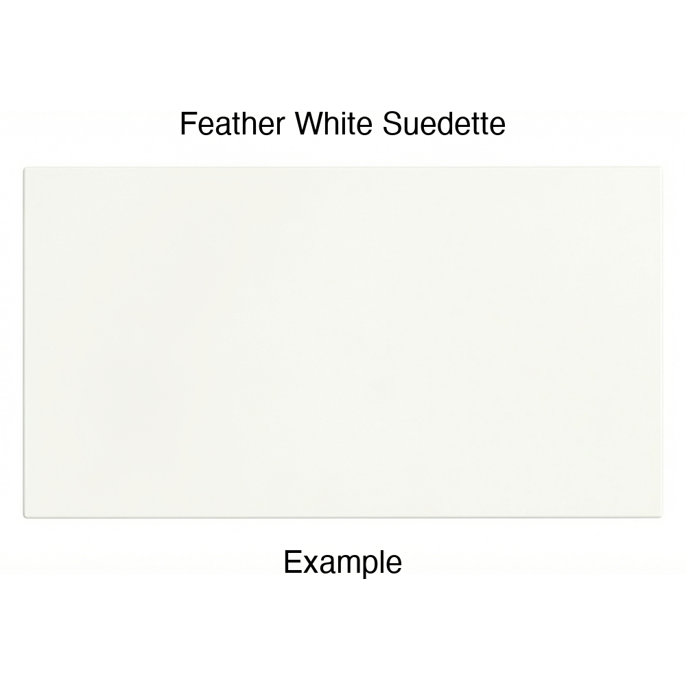 DN917 Thermofoil Drawer Front (Skinny Shaker Style), Solid, in Feather White Suedette