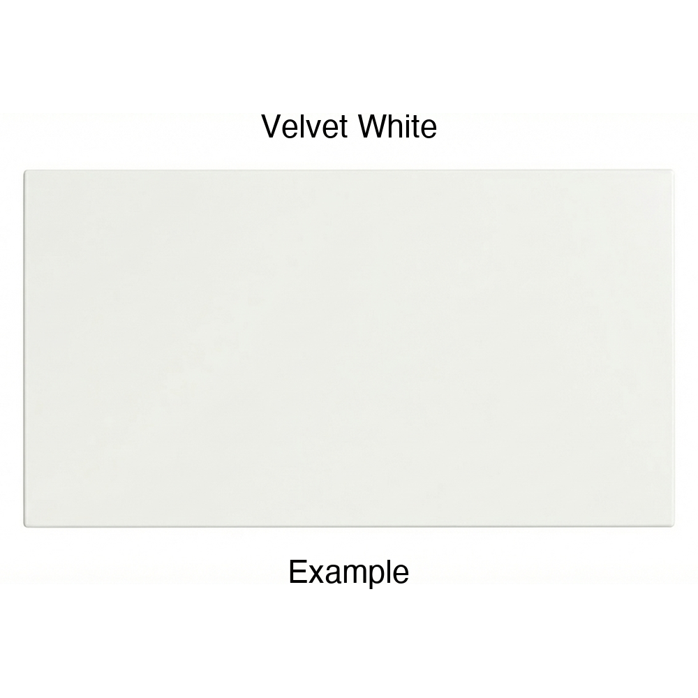 DN917 Thermofoil Drawer Front (Skinny Shaker Style), Solid, in Velvet White