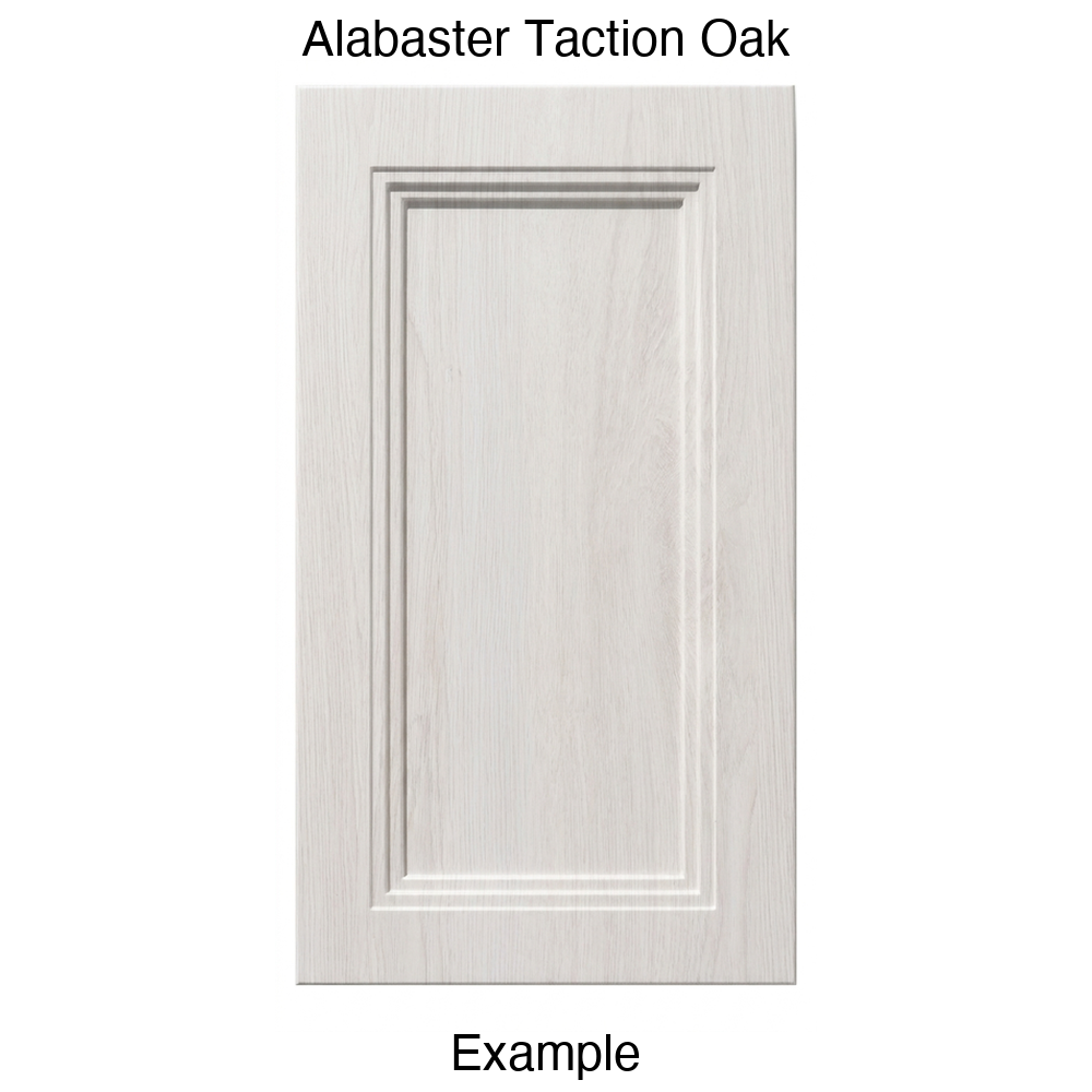 DR133 Recessed Panel Thermofoil Cabinet Door (Victoria Style) in Alabaster Taction Oak