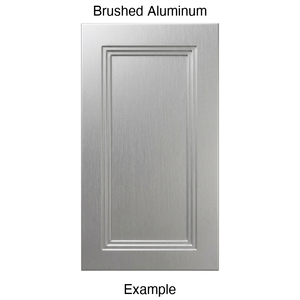 DR133 Recessed Panel Thermofoil Cabinet Door (Victoria Style) in Brushed Aluminum