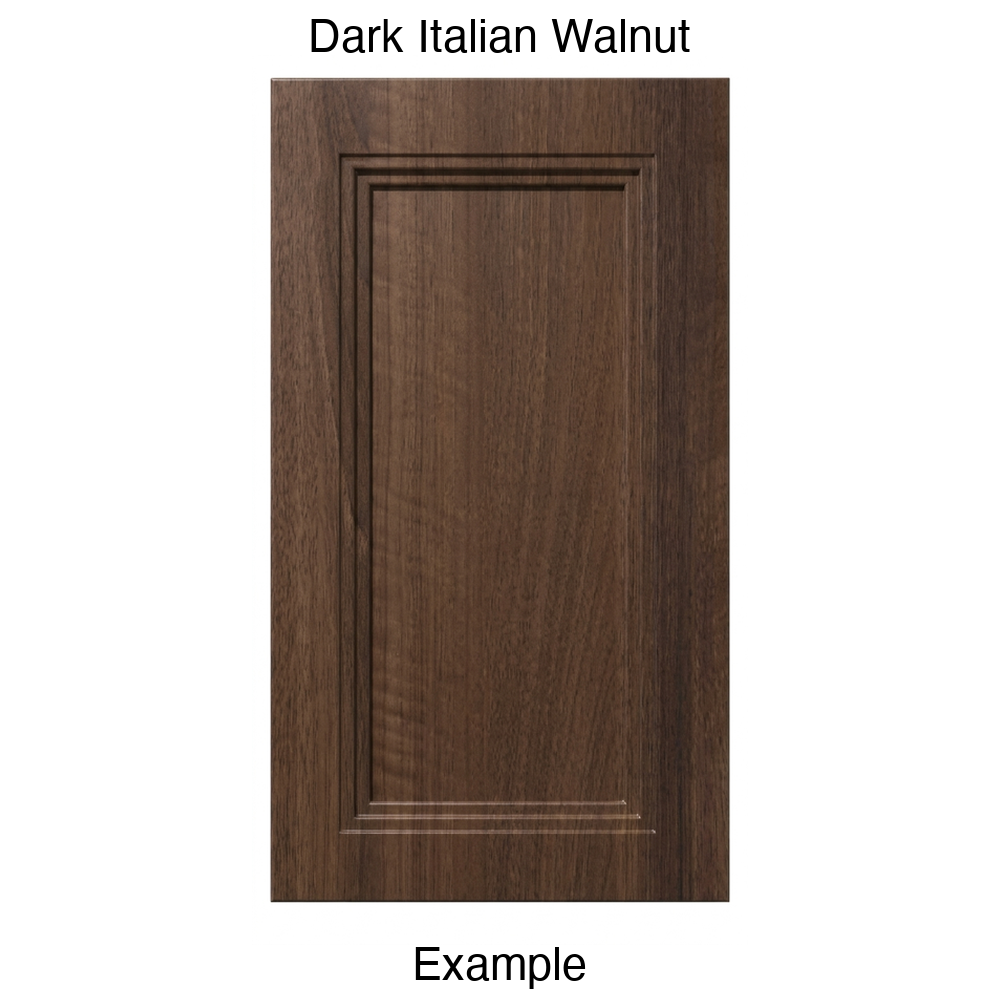 DR133 Recessed Panel Thermofoil Cabinet Door (Victoria Style) in Dark Italian Walnut