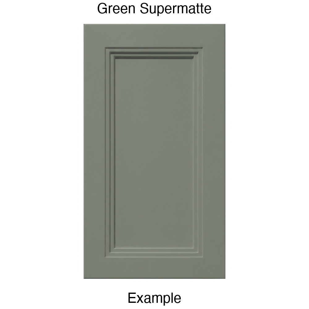 DR133 Recessed Panel Thermofoil Cabinet Door (Victoria Style) in Green Supermatte