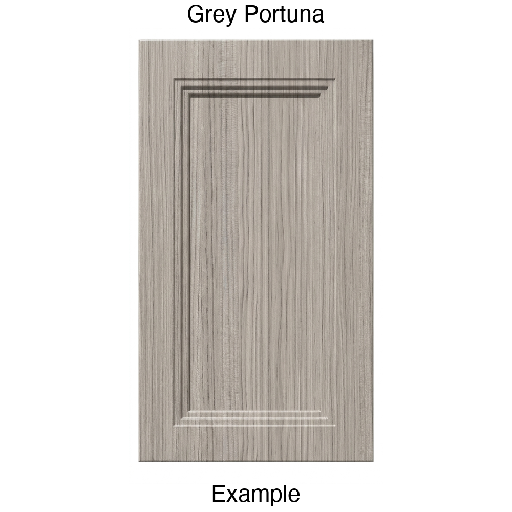 DR133 Recessed Panel Thermofoil Cabinet Door (Victoria Style) in Grey Portuna