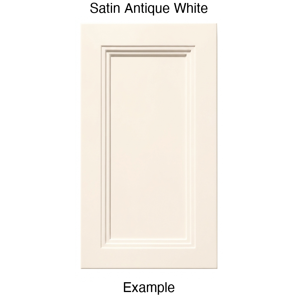 DR133 Recessed Panel Thermofoil Cabinet Door (Victoria Style) in Satin Antique White