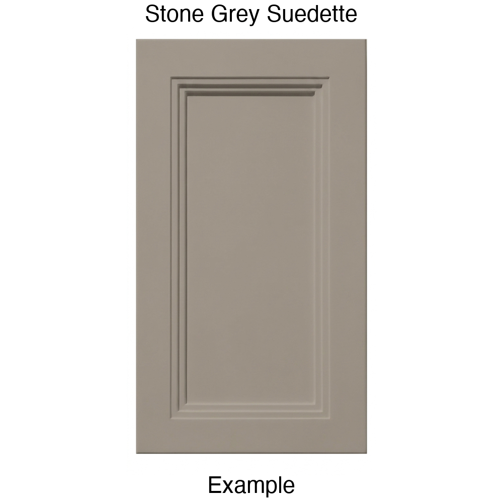 DR133 Recessed Panel Thermofoil Cabinet Door (Victoria Style) in Stone Grey Suedette