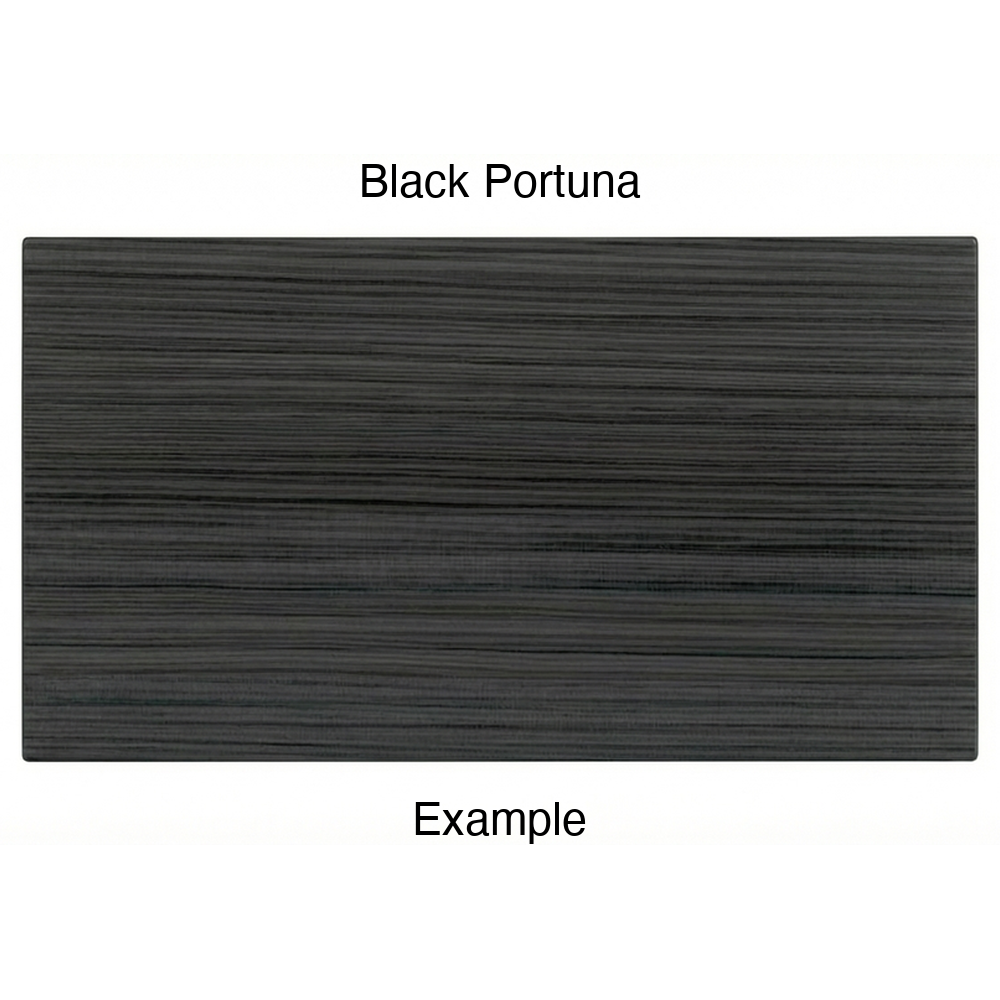 DR1 Thermofoil Drawer Front (Artesia Style), Solid, in Black Portuna