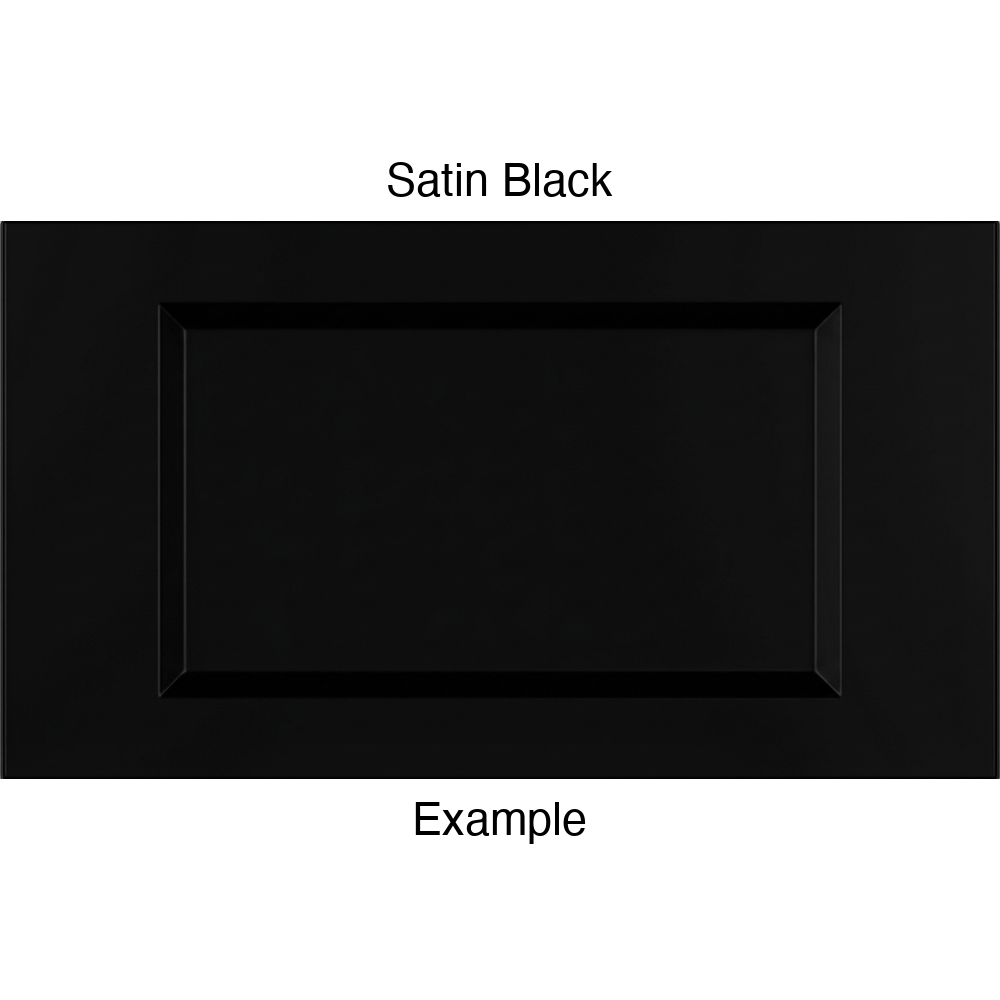 DR1 Thermofoil Drawer Front (Artesia Style), Routed, in Satin Black