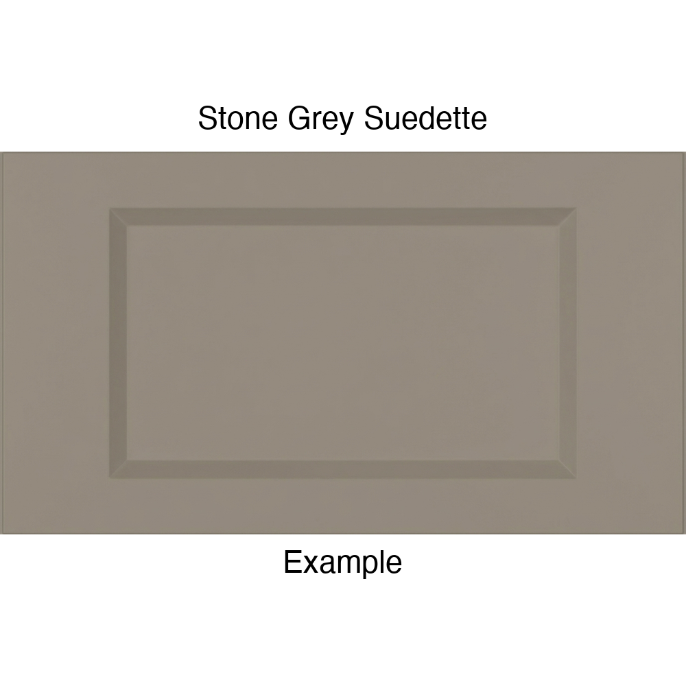 DR1 Thermofoil Drawer Front (Artesia Style), Routed, in Stone Grey Suedette