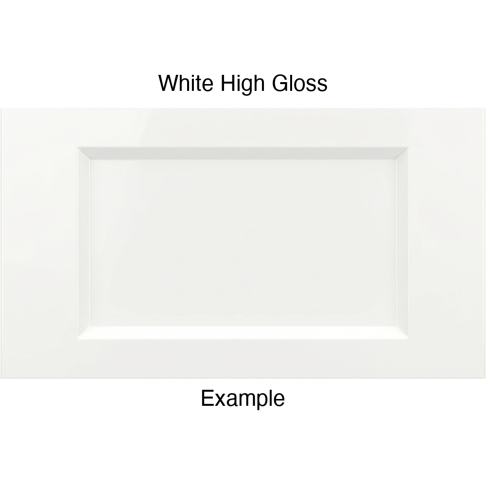 DR1 Thermofoil Drawer Front (Artesia Style), Routed, in White High Gloss