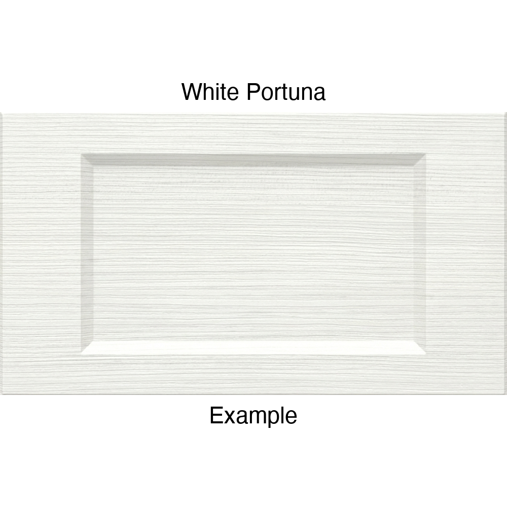 DR1 Thermofoil Drawer Front (Artesia Style), Routed, in White Portuna