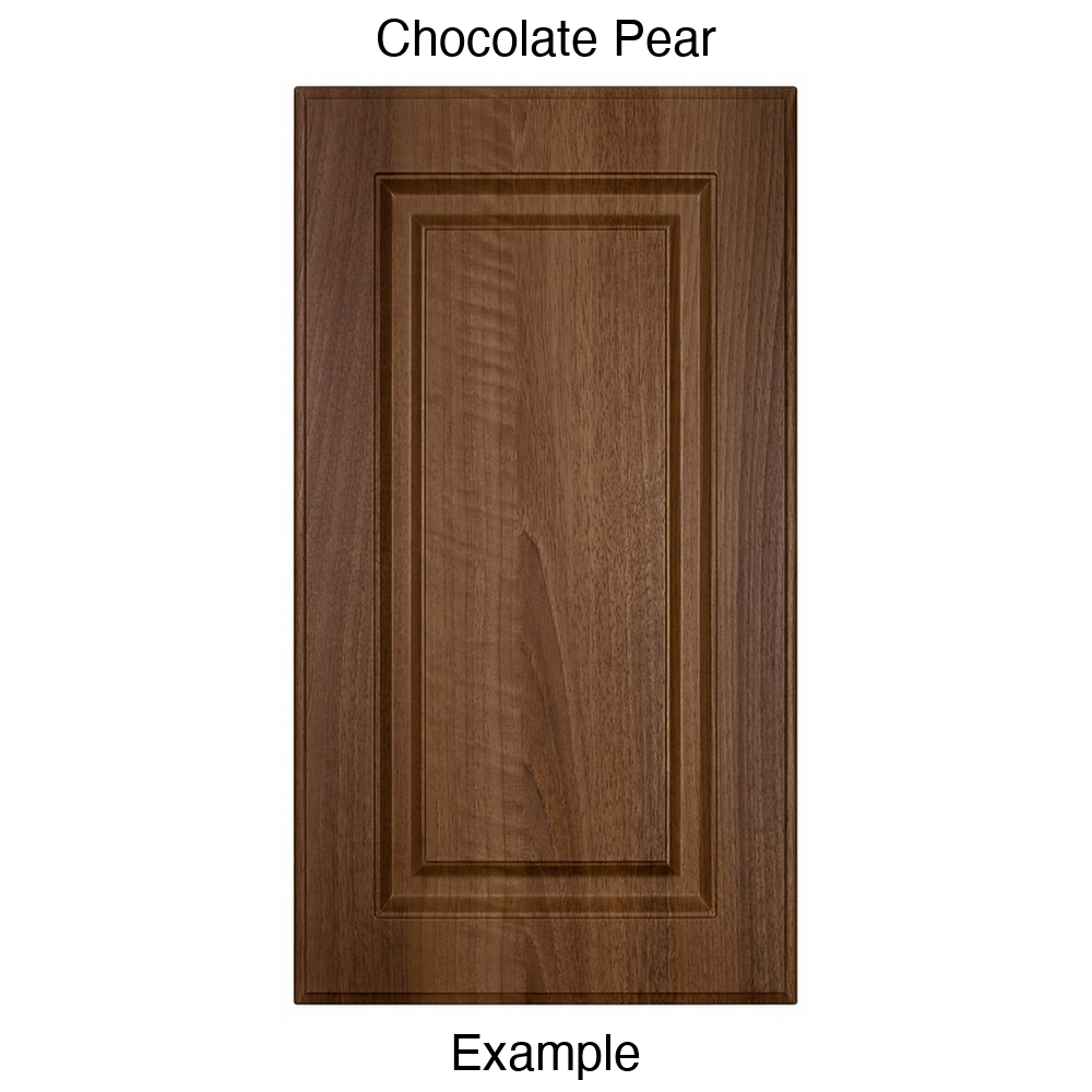 DR31 Raised Panel Thermofoil Cabinet Door in Chocolate Pear