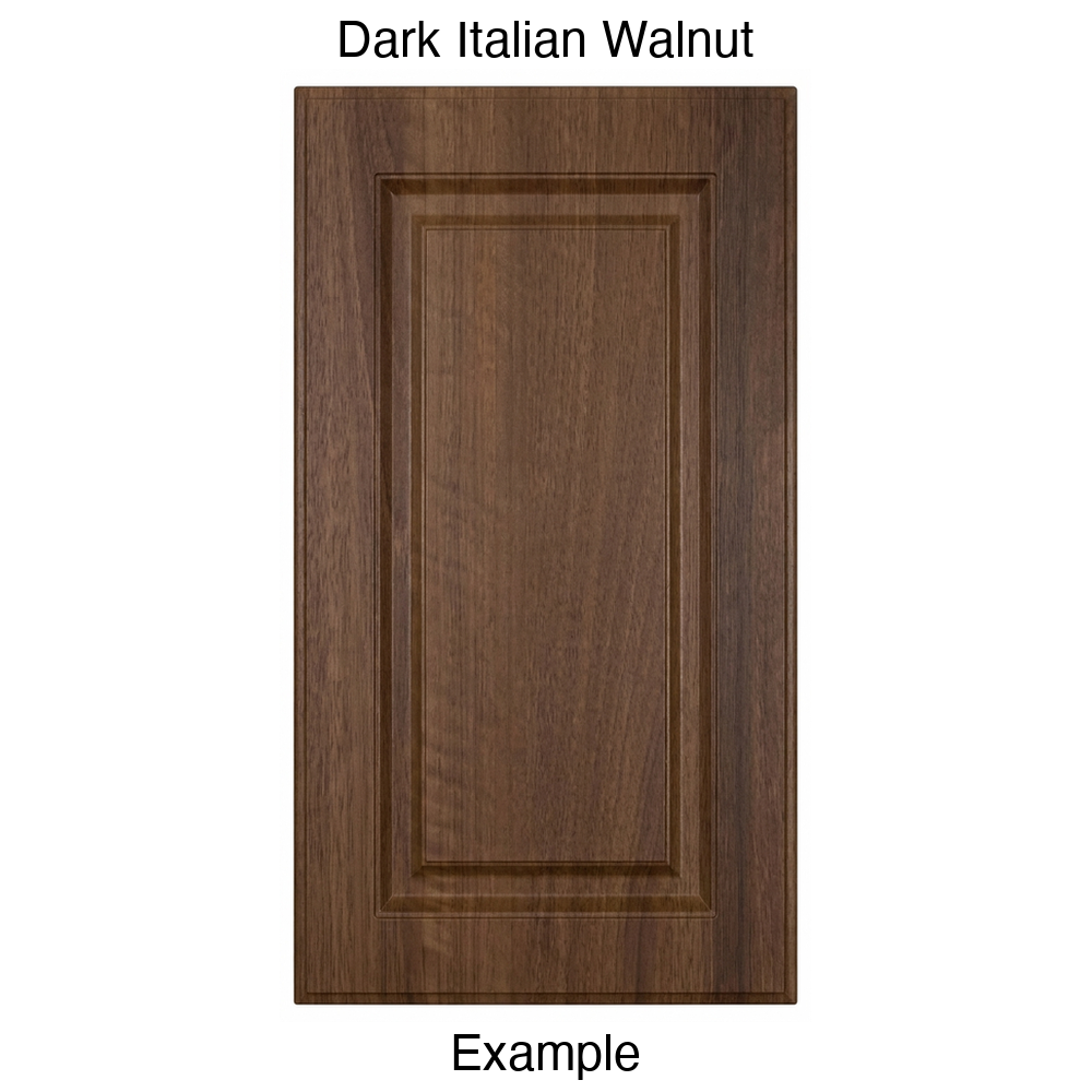 DR31 Raised Panel Thermofoil Cabinet Door in Dark Italian Walnut