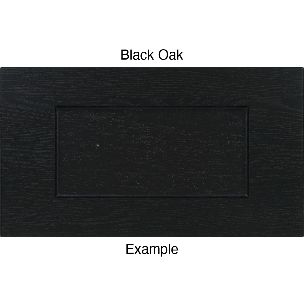 DRS131 Thermofoil Drawer Front (Shaker Style), Routed, in Black Oak