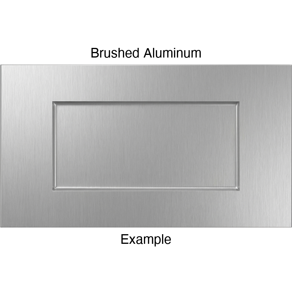 DRS131 Thermofoil Drawer Front (Shaker Style), Routed, in Brushed Aluminum