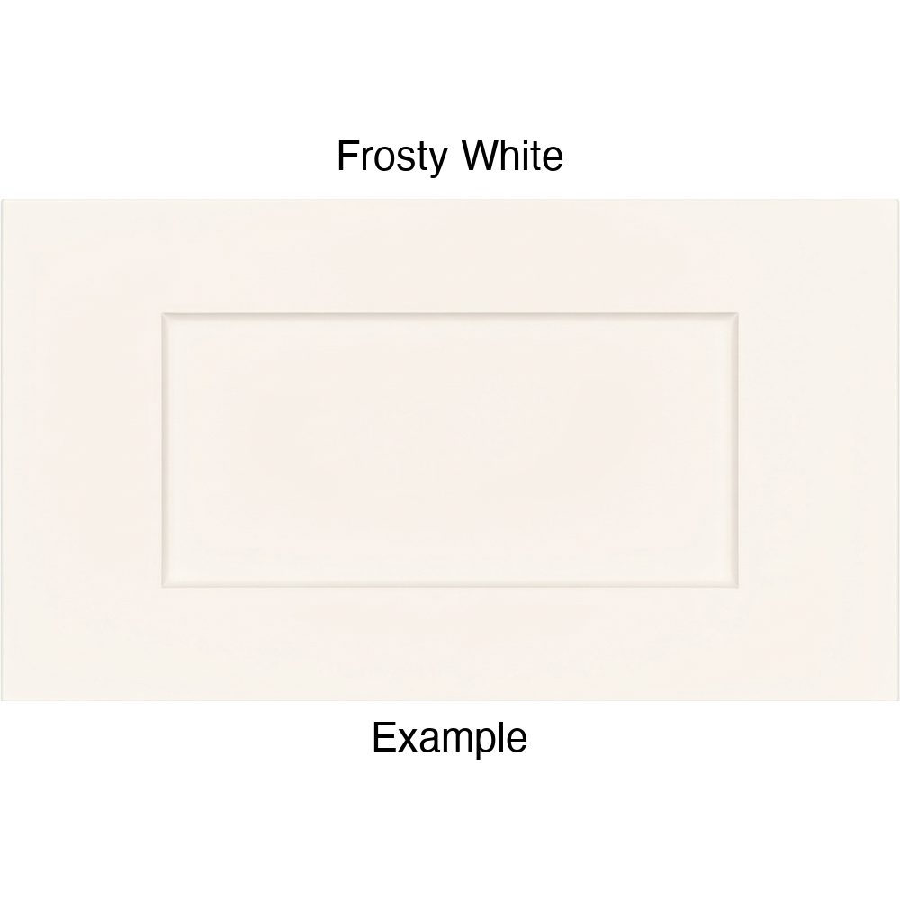 DRS131 Thermofoil Drawer Front (Shaker Style), Routed, in Frosty White