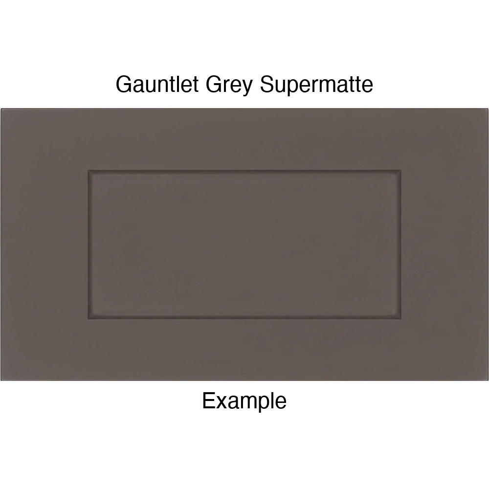 DRS131 Thermofoil Drawer Front (Shaker Style), Routed, in Gauntlet Grey Supermatte