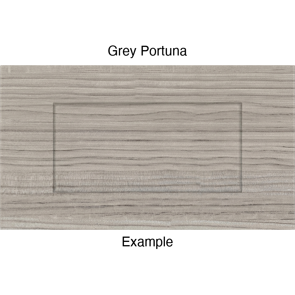 DRS131 Thermofoil Drawer Front (Shaker Style), Routed, in Grey Portuna