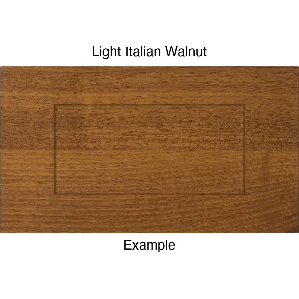 DRS131 Thermofoil Drawer Front (Shaker Style), Routed, in Light Italian Walnut