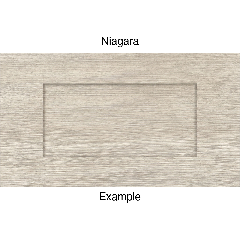 DRS131 Thermofoil Drawer Front (Shaker Style), Routed, in Niagara