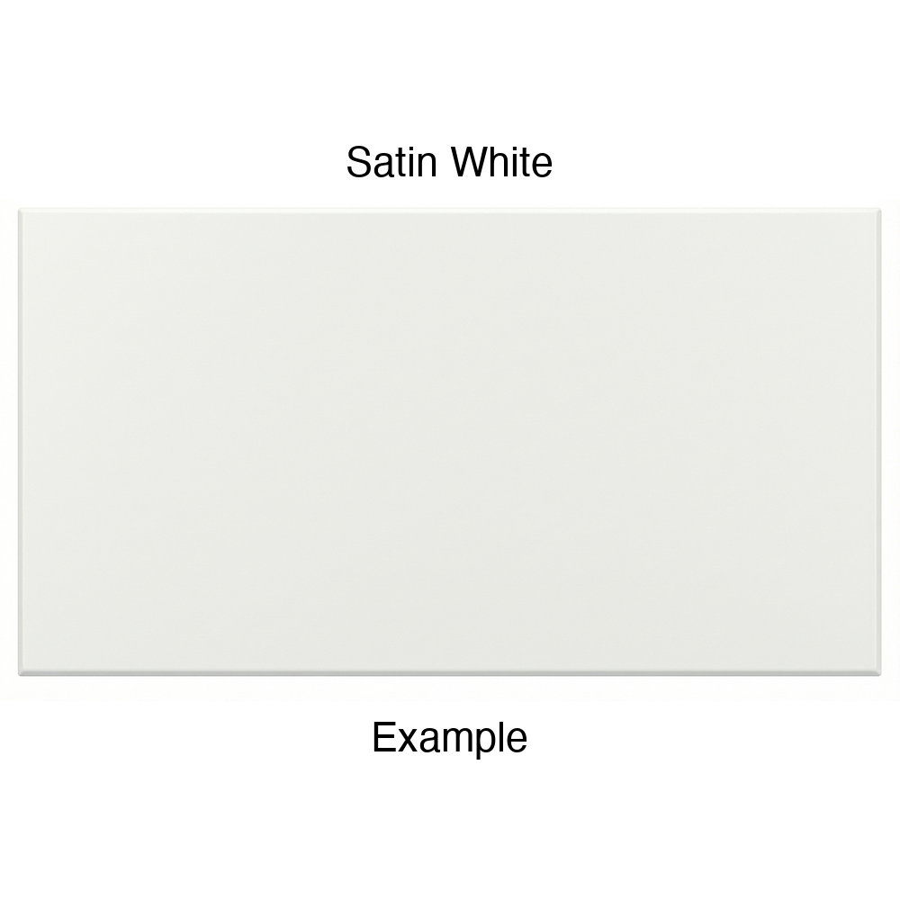 DSS218 Thermofoil Drawer Front (Shallow Shaker Style), Solid, in Satin White