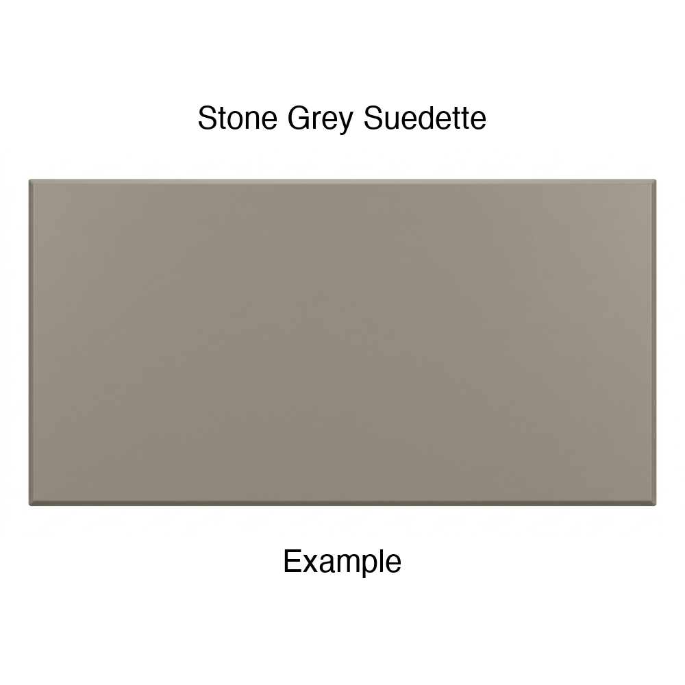 DSS218 Thermofoil Drawer Front (Shallow Shaker Style), Solid, in Stone Grey Suedette