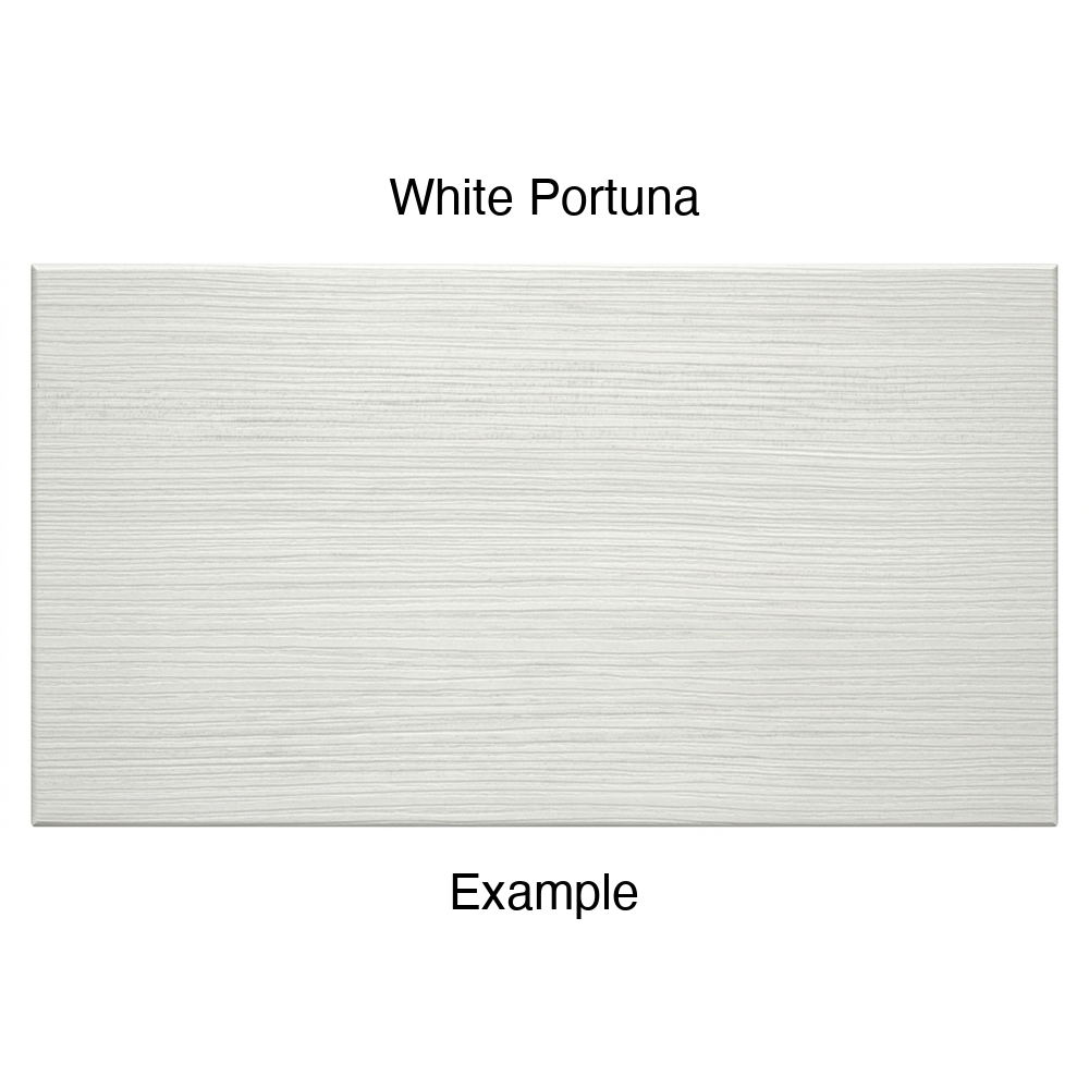 DSS218 Thermofoil Drawer Front (Shallow Shaker Style), Solid, in White Portuna