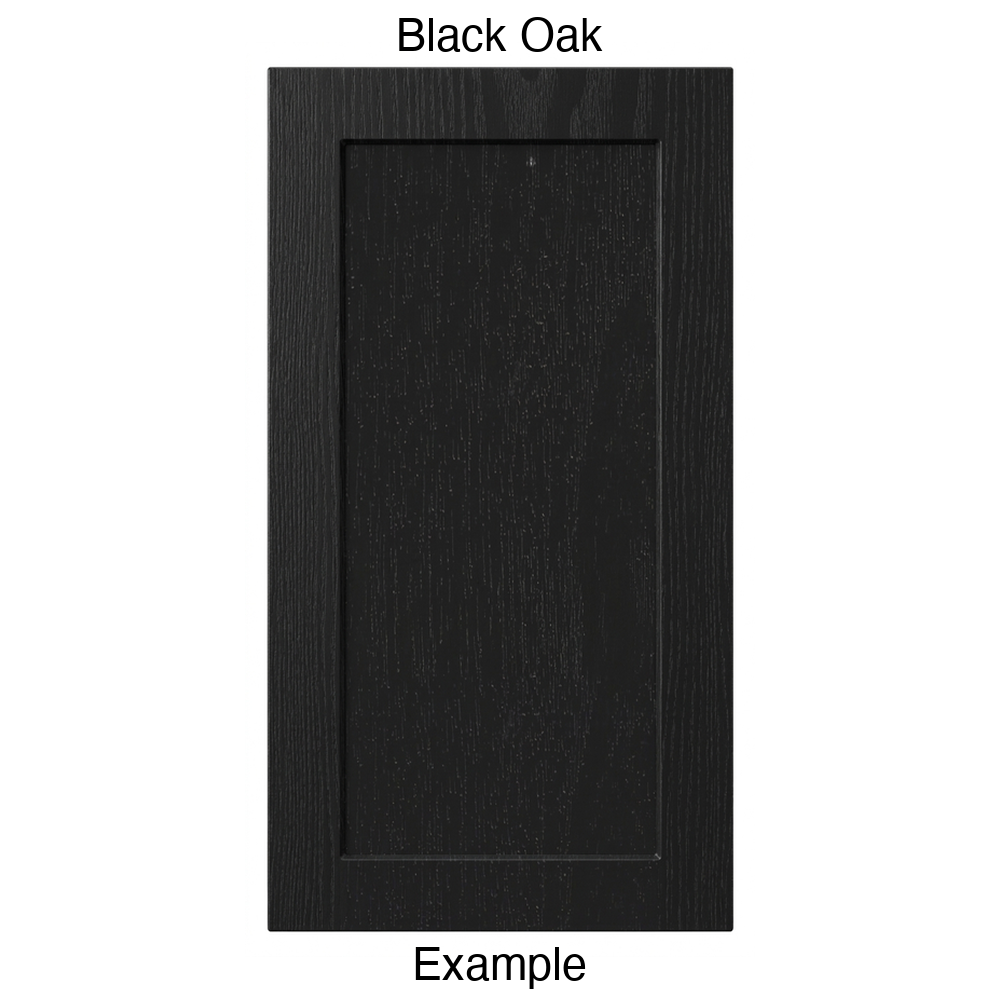 DT223 Recessed Panel Thermofoil Cabinet Door (Shallow Artesia Style) in Black Oak
