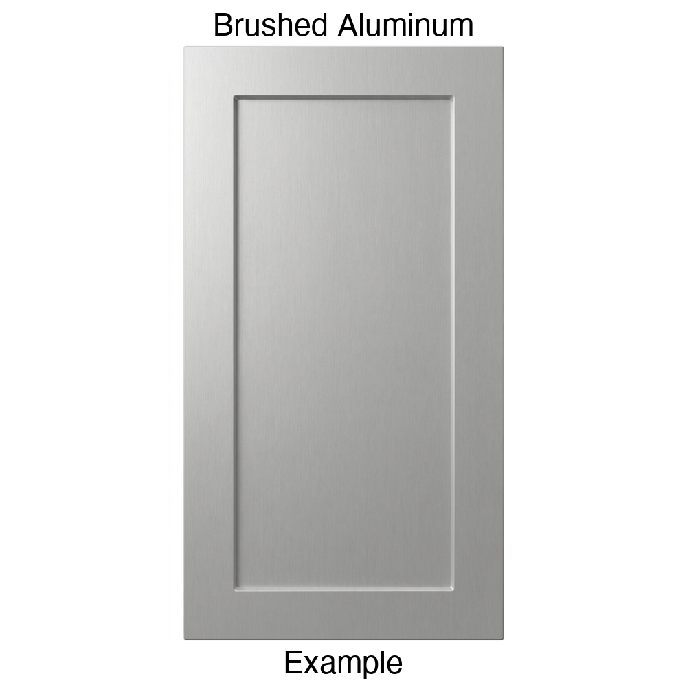 DT223 Recessed Panel Thermofoil Cabinet Door (Shallow Artesia Style) in Brushed Aluminum