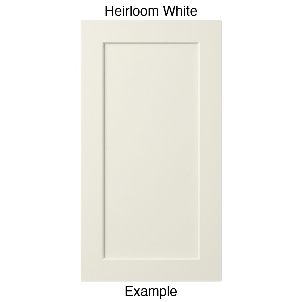 DT223 Recessed Panel Thermofoil Cabinet Door (Shallow Artesia Style) in Heirloom White