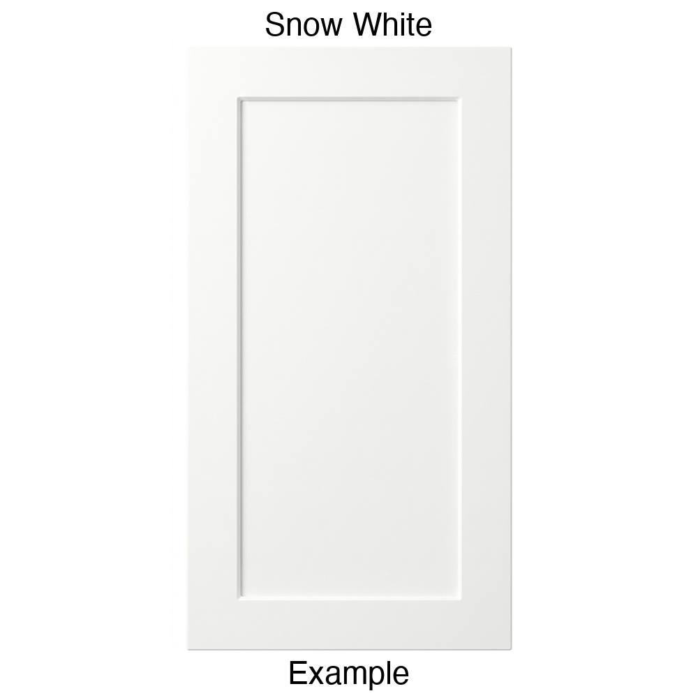 DT223 Recessed Panel Thermofoil Cabinet Door (Shallow Artesia Style) in Snow White