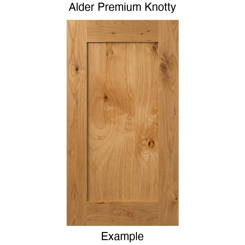 Durango Recessed Panel Cabinet Door in Alder Premium Knotty